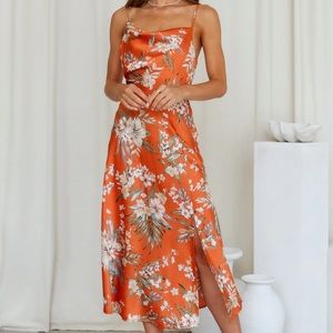 Orange summer dress